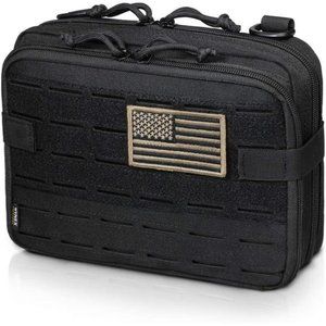 Molle Admin Pouch of Laser Cut, Military Medical EMT Organizer with Map Pocket